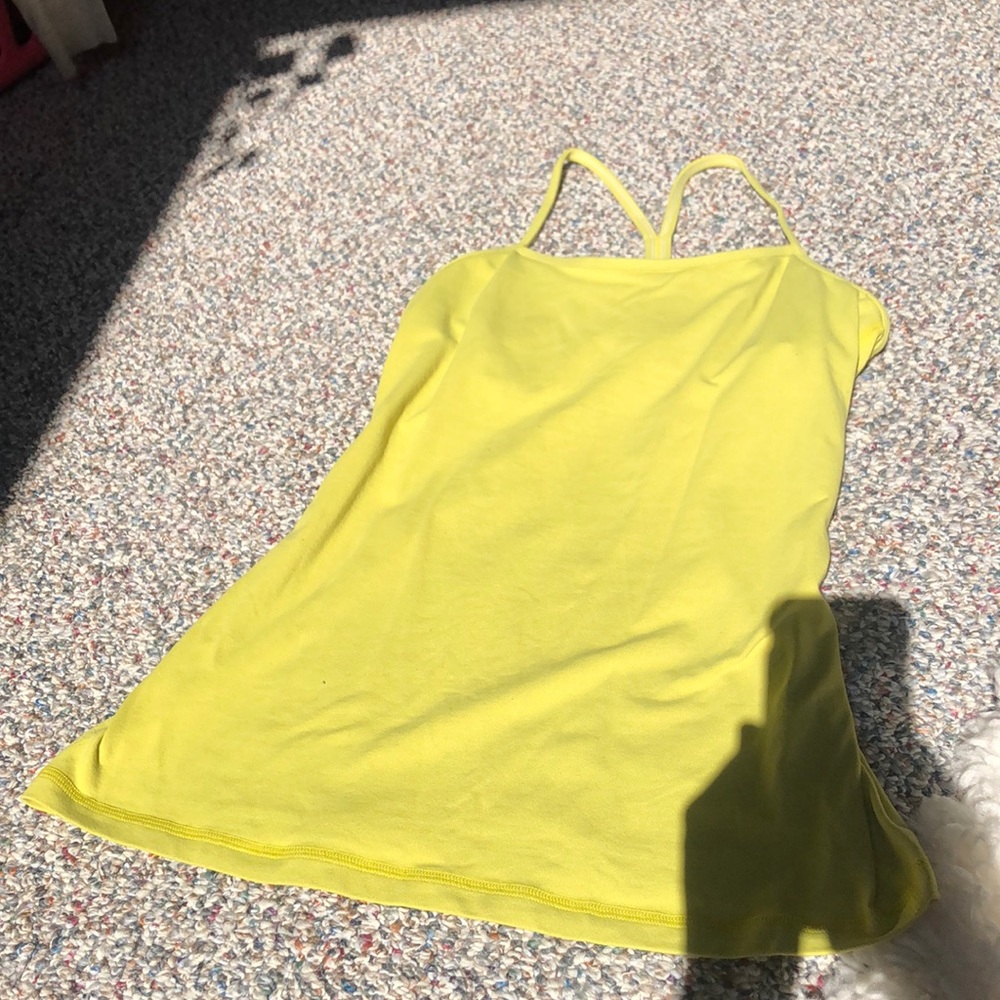 Lululemon Neon Yellow Power Y Tank